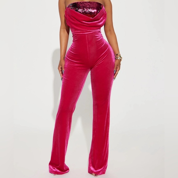 Fuchsia Jumpsuit - Picture 2 of 4